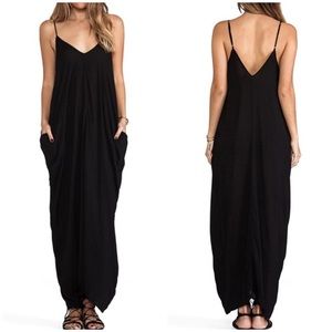 Black Maxi Dress with Pockets